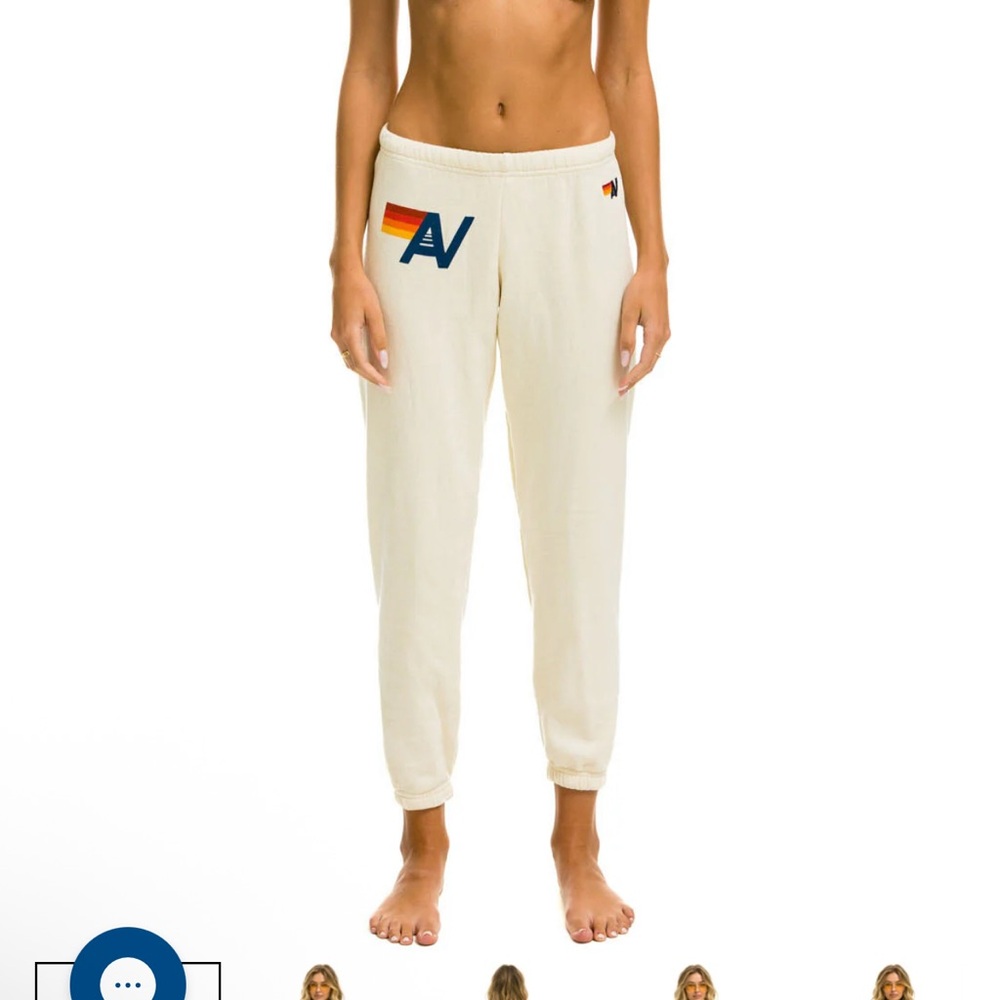 Aviator nation vintage white sweatpants with logo - perfect condition